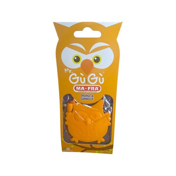 Mafra - GuGu Orange & Canelle - Pendentif rétroviseur parfumé puissant Parfum Orange - Canelle ( 30 jours)