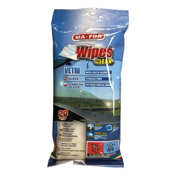 Mafra - Wipes Clean - Sachet de 20 lingettes humides spéciales vitres (idéal LCD)